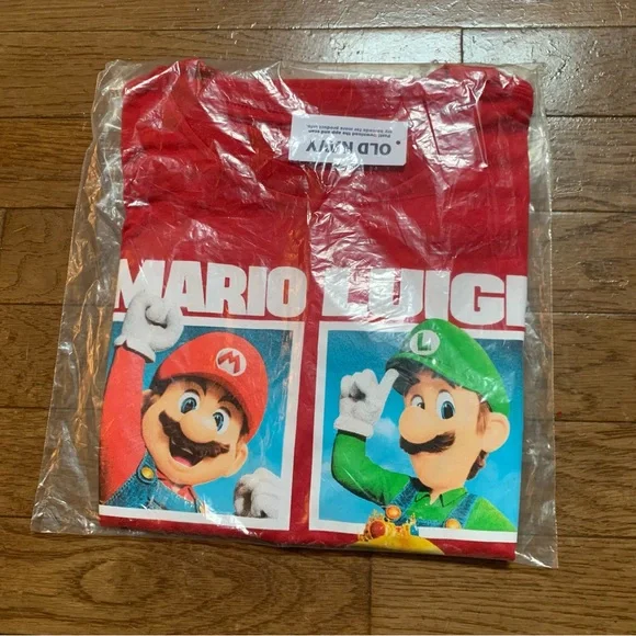 Old Navy Kids Super Mario Bros Gender-Neutral Graphic T-Shirt | L (10-12) Red - Picture 9 of 9